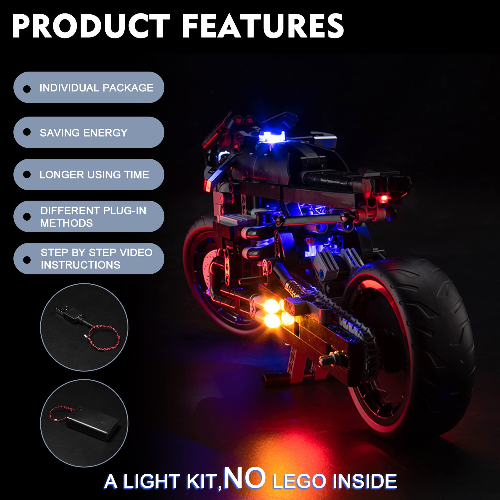 Amazon.co.jp: BrickBling LED ライト レゴ テクニック バットサイクル